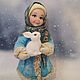 Ватная игрушка: Девочка с кроликом". Куклы и пупсы. Радость на елке.. Ярмарка Мастеров.  Фото №5