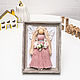 Macrame doll in grey photo frame, Interior doll, Novosibirsk,  Фото №1