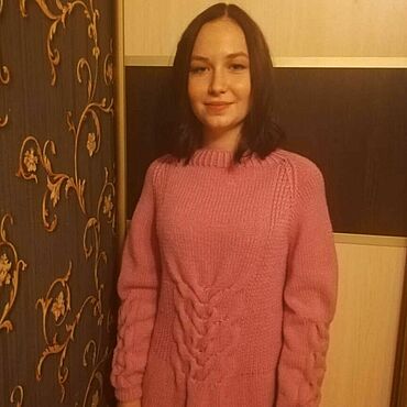 Одежда ручной работы. Ярмарка Мастеров - ручная работа Вязаное платье-туника из полушерсти. Handmade.