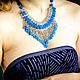 Order Necklace blue. Short beads, stylish jewelry. Free shipping. Treasures Of Aphrodite. Livemaster. . Necklace Фото №3