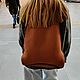 A small suede hand-made backpack, Backpacks, Moscow,  Фото №1