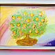 Order Painting an apple tree on a rainbow. Watercolor mother-of-pearl 'Babushkin' 270h390 mm. chuvstvo-pozitiva (chuvstvo-pozitiva). Livemaster. . Pictures Фото №3