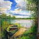 Oil painting landscape At the bridge _ author's work. Pictures. VladimirChernov (LiveEtude). My Livemaster. Фото №6