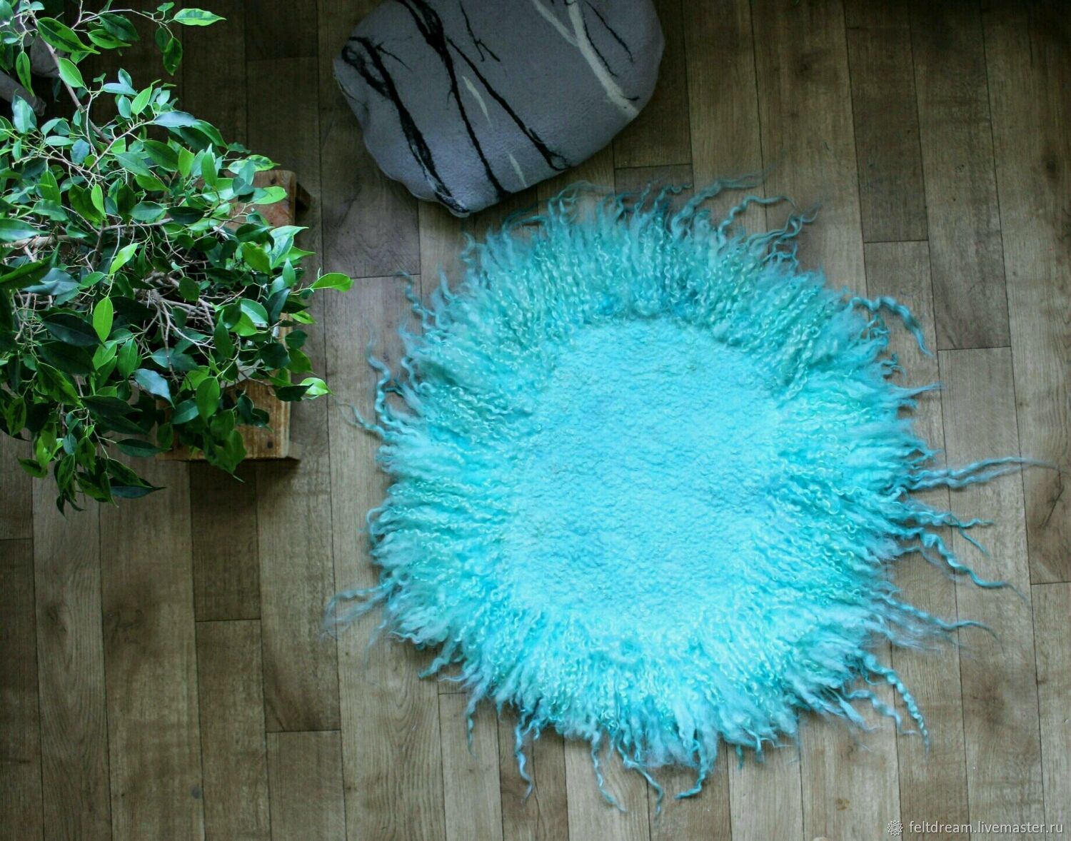 "Тиффани" коврик. Коврик из шерсти. Войлок. Эко мех – заказать на ...