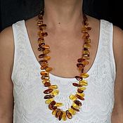 Работы для детей, handmade. Livemaster - original item Amber Beads made of Amber long jewelry for woman. Handmade.