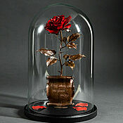 Кованый букет из красных стальных роз, подарок на Стальную Свадьбу