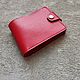 Wallet made of leather 'Scarlet' with a coin box, Wallets, Liski,  Фото №1