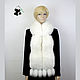 Luxury fur scarf boa made of Finnish white Fox fur, Collars, Ekaterinburg,  Фото №1