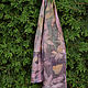 Order A narrow silk scarf 'the Shining' ekoprint. Artinflat - natural dyeing. Livemaster. . Scarves Фото №3