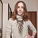 Бусы в стиле Кучинелли.  Паутинка в кофейном цвете. Бусы. Сеня Волкова. Ярмарка Мастеров.  Фото №4