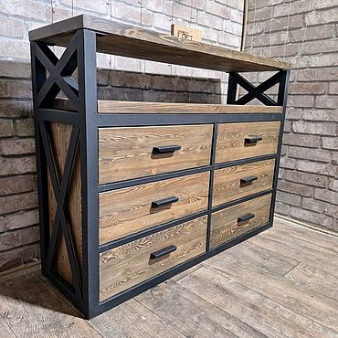 Комод из дуба, с ящиками. EasyLOFT - мебель лофт по вашим размерам. Мебель ручной работы - Ярмарка Мастеров Мебель ручной работы. Ярмарка Мастеров - ручная работа Комод из дуба, с ящиками. Handmade.