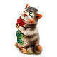 Order Ceramic figurine 'Cat with a rose'. aboka. Livemaster. . Figurine Фото №3
