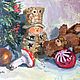 Order Oil painting 'Christmas toys'. Fine Art for Joy. Livemaster. . Pictures Фото №3