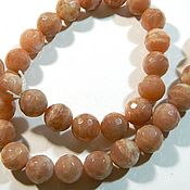 Материалы для творчества handmade. Livemaster - original item 12 mm - Solar stone (Oligoclase) with organka. 19 cm. Handmade.