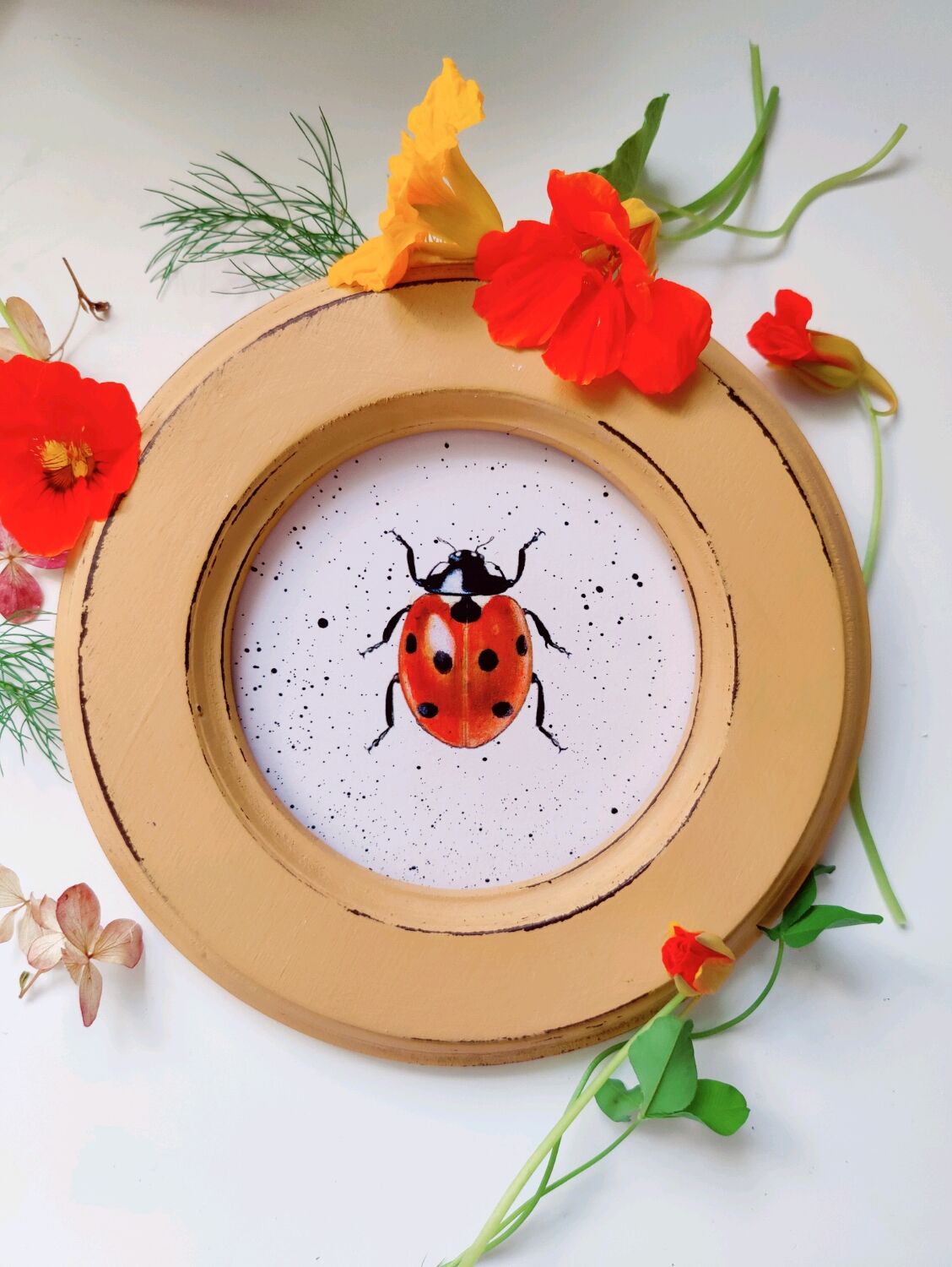 Панно, картина в раме "Божья коровка" декупаж в интернет-магазине ...