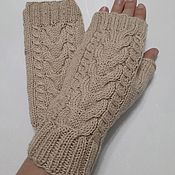 Аксессуары handmade. Livemaster - original item Snow mittens, beige S. Handmade.