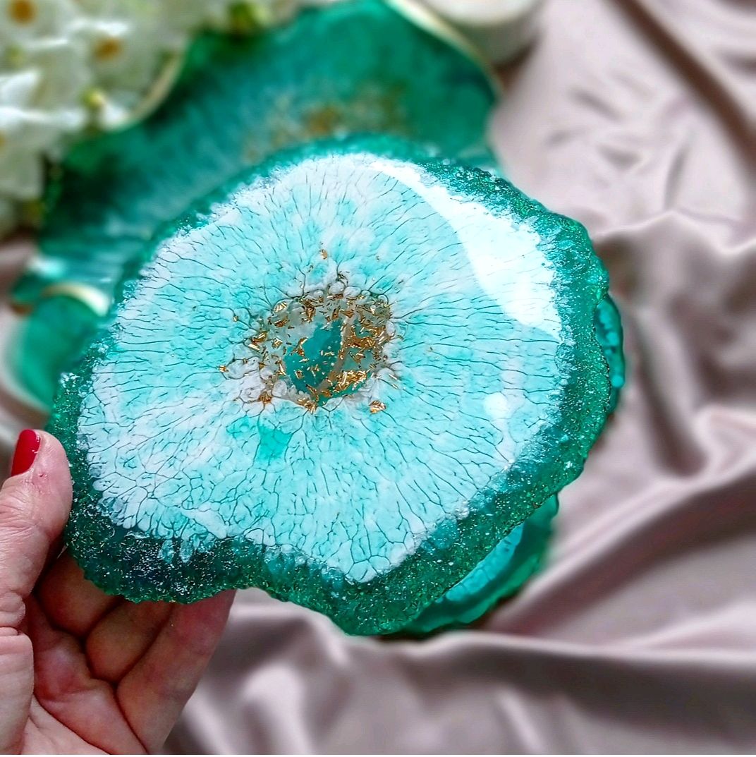 Набор. Ваза из эпоксидной смолы, подставки декоративные. в интернет ...