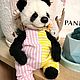 Заказать Мишка тедди Панди в комбинезоне. teddy.toy.for.you. Ярмарка Мастеров. . Мишки Тедди Фото №3