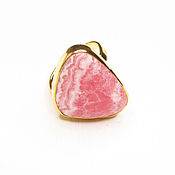 Украшения handmade. Livemaster - original item Rhodochrosite ring, pink ring, large ring as a gift 2022. Handmade.