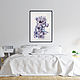 Watercolor painting Hydrangea (blue lilac flowers). Pictures. Pastelena. My Livemaster. Фото №4