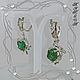 Earrings 'Tropicana-super' 925 silver, natural emeralds. VIDEO. Earrings. MaksimJewelryStudio. My Livemaster. Фото №4