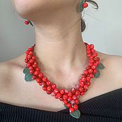 Украшения handmade. Livemaster - original item Necklace: Autumn cranberries. Handmade.