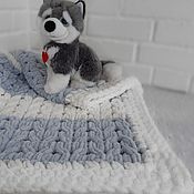 Для дома и интерьера handmade. Livemaster - original item Knitted blanket of large knitting for kids. A plush blanket for a newborn. Handmade.