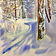 Painting watercolor. Winter in elk island. Pictures. ArtShipilina. My Livemaster. Фото №5
