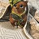 Кофейная игрушка Котик. Мини фигурки и статуэтки. Мария Соловьёва. Интернет-магазин Ярмарка Мастеров.  Фото №2