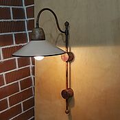 Для дома и интерьера handmade. Livemaster - original item Copper wall lamp with ceramic. Handmade.