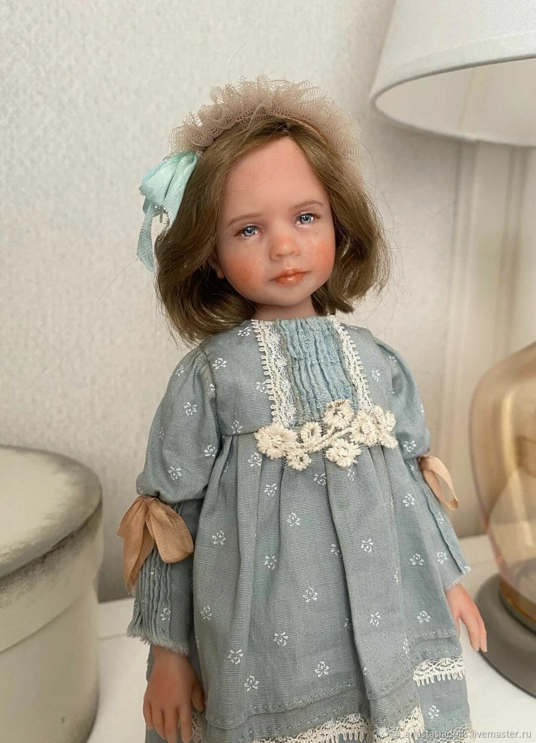 Коллекционная авторская кукла из полимерной глиныЭмма, Будуарная кукла, Верхняя Тура,  Фото №1
