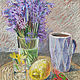  Still life with hyacinth and lemon. Pastel, Pictures, Penza,  Фото №1