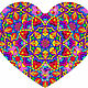 Подушка декоративная «Mandala Heart» флуоресцентная. Подушки. Fluor.Space. Ярмарка Мастеров.  Фото №4