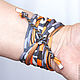 Grey Orange Bracelet. Textile bracelet. decades. Online shopping on My Livemaster.  Фото №2