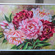 Painting of wool Luxury peonies. Pictures. Galina Ansiforova. Online shopping on My Livemaster.  Фото №2