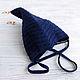 Newborn gift: Elf hat for boy knitted, blue. Gift for newborn. babyshop. My Livemaster. Фото №5