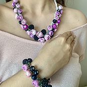 Украшения handmade. Livemaster - original item Jewelry sets: Peonies with berries.. Handmade.