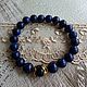 Bracelet made of lapis lazuli. Bead bracelet. Diamant of Happiness. Online shopping on My Livemaster.  Фото №2
