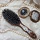 Brush hair with a natural bristle brush and a mirror. Gift girl. Combs2. Malenkie radosti (bronven). Ярмарка Мастеров.  Фото №9