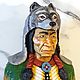 Indian warrior - decorative bust made of wood, Figurine, Voronezh,  Фото №1