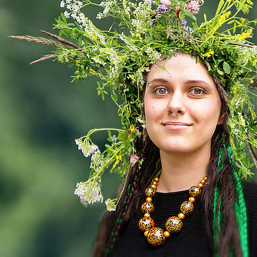 Украшения ручной работы. Ярмарка Мастеров - ручная работа Бусы Хохлома. Handmade.