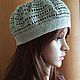 Knitted summer openwork beret made of linen. Berets. UrbanStyleKnit (usknits). My Livemaster. Фото №5