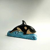 Куклы и игрушки handmade. Livemaster - original item Wooden toy souvenir Killer whale on the wave. Handmade.