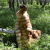 Одежда handmade. Livemaster - original item The fur coat of the Siberian red Fox. Cross.Without inserts. Handmade.