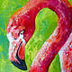 Order Oil Painting Flamingo Canvas 25 x 25 Pink Bird. matryoshka (azaart). Livemaster. . Pictures Фото №3