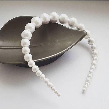 Ободок-венок "Белые розы" – заказать на Ярмарке Мастеров – 33ORXRU ...