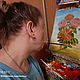 Яркая пора на берегу. Картины. Наталия Ж. Кисточка послушная губам. Ярмарка Мастеров.  Фото №5