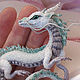 Dragon Brooch ' Haku'. Brooch beads. White dragon. Brooches. master Alena Litvin. My Livemaster. Фото №4