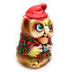 Ceramic statuette 'Owl with a mug'. Figurines. aboka. Online shopping on My Livemaster.  Фото №2