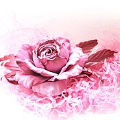Украшения handmade. Livemaster - original item Brooch Pink rose. Handmade.